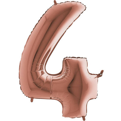 Grabo Rose Gold Number 4 Foil Balloon (40")