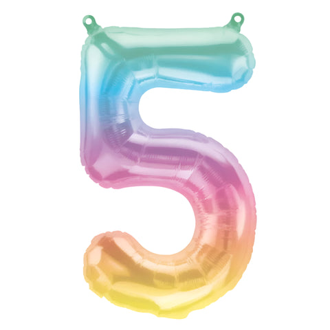 North Star Jelli Ombre Number 5 Foil Balloon (16")