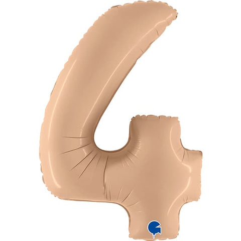Grabo Satin Nude Number 4 Foil Balloon (40")