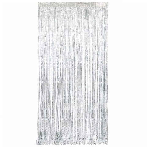 Metallic Silver Gold Fringe Door Curtain