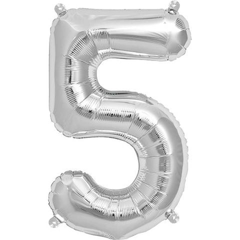 North Star Number 5 Foil Balloon (16")