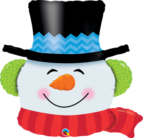 Smilin' Snowman Supershape Foil Balloon (36")