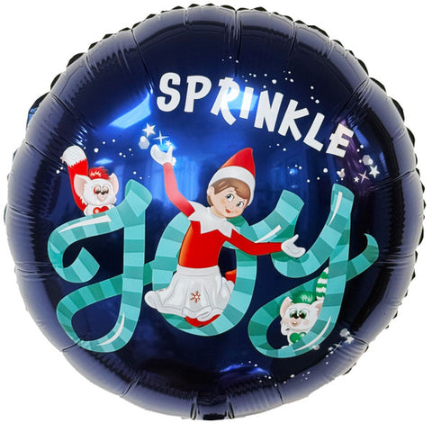 Elf On The Shelf Sprinkle Joy round Foil Balloon (18")