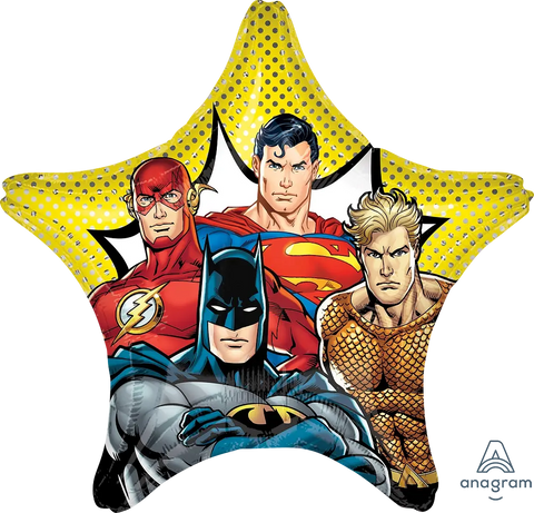Justice League Jumbo Star Foil Balloon (28")