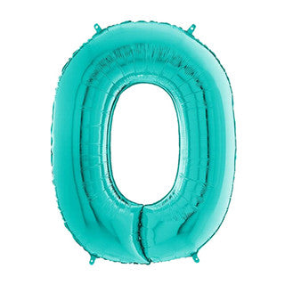 Grabo Tiffany Blue Number 0 Foil Balloon (26")