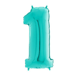 Grabo Tiffany Blue Number 1 Foil Balloon(26")