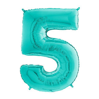 Grabo Tiffany Blue Number 5 Foil Balloon (26")