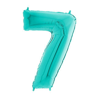 Grabo Tiffany Blue Number 7 Foil Balloon (26")