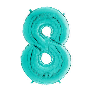 Grabo Tiffany Blue Number 8 Foil Balloon (26")