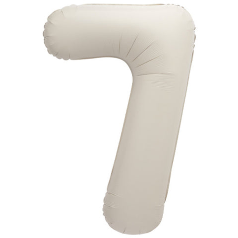 Unique Matte Nude Number 7 Foil Balloon (34")