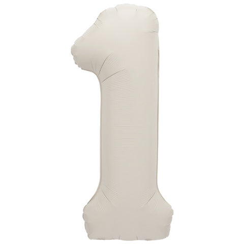 Unique Matte Nude Number 1 Foil Balloon (34")