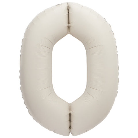 Unique Matte Nude Number 0 Foil Balloon (34")