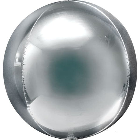 Silver Jumbo Orbz Foil Balloon (21")